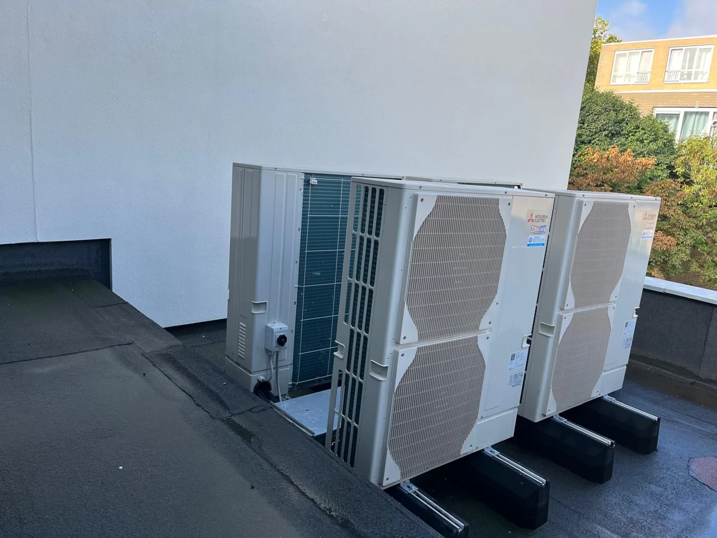 Warmtepompen op dak